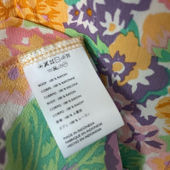 NWT Faithfull The Brand Daphne Ade Floral Print Dress US 2 Size XS - M2 - Picture 6 of 6